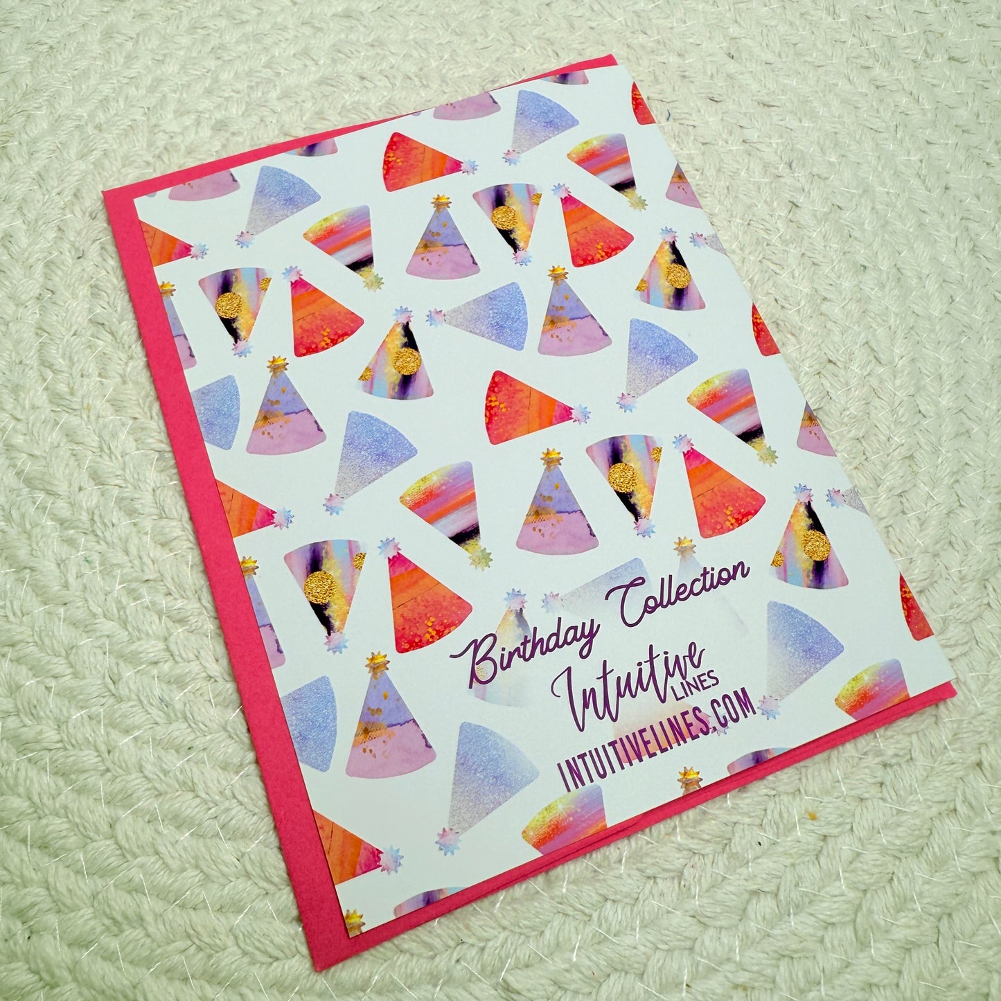 Happy Birthday- Greeting Card (Birthday Hats)