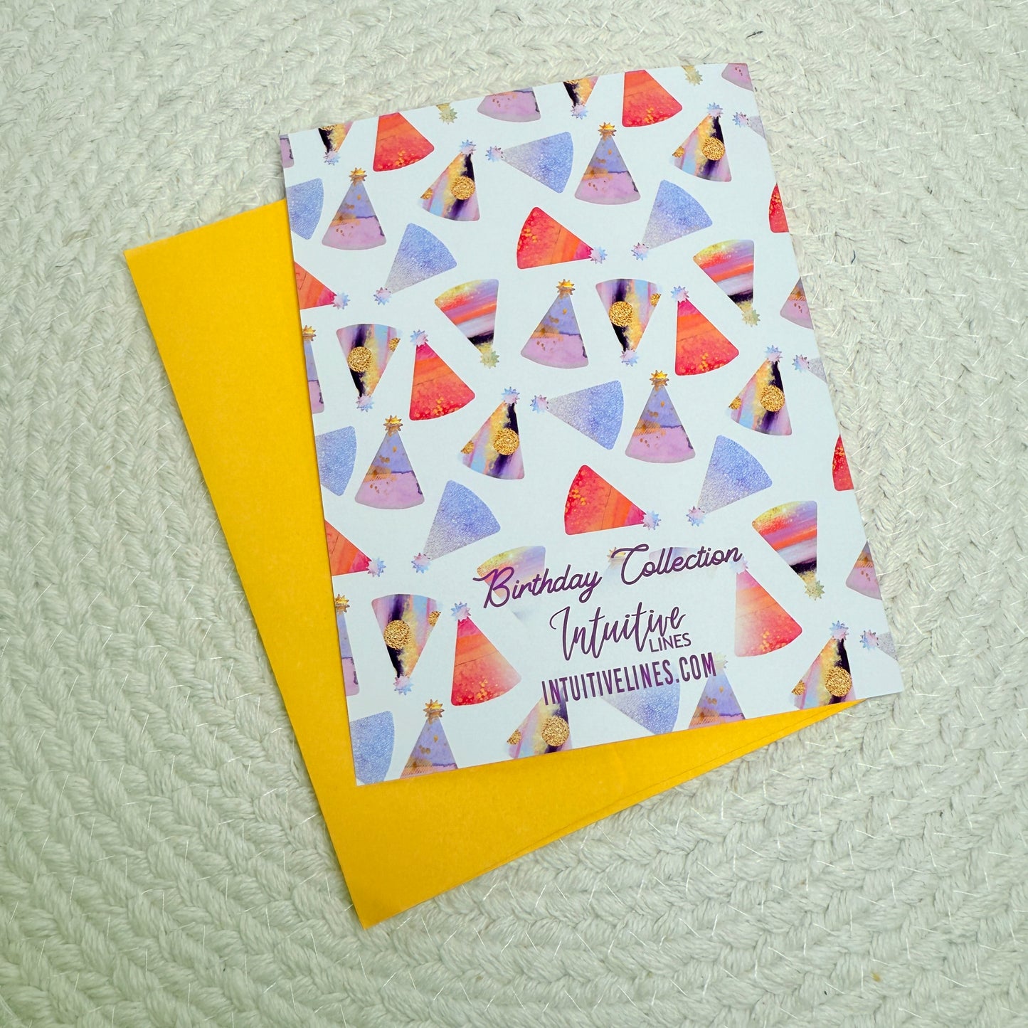 Happy Birthday- Greeting Card (Birthday Hats)