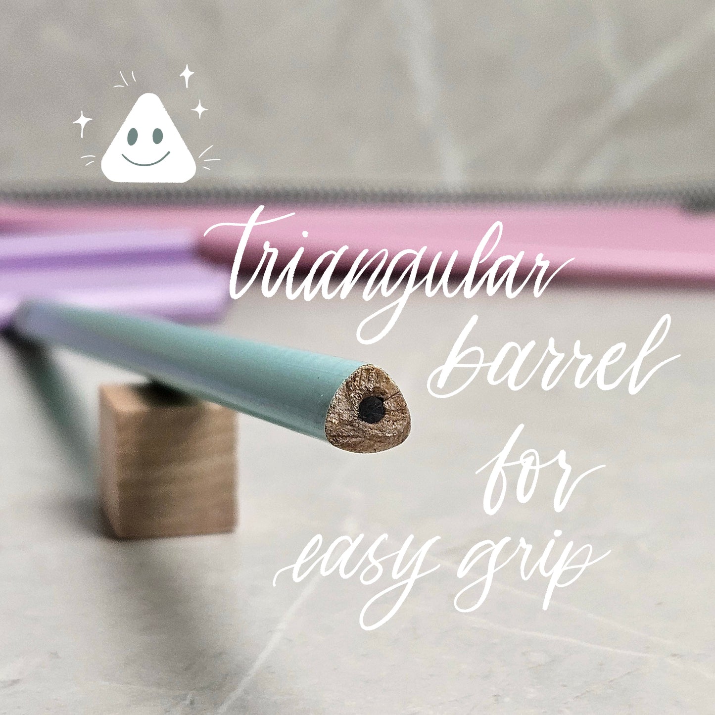 Personalized Name Pencils – Custom Engraved, Triangular Grip, Vibrant Colors
