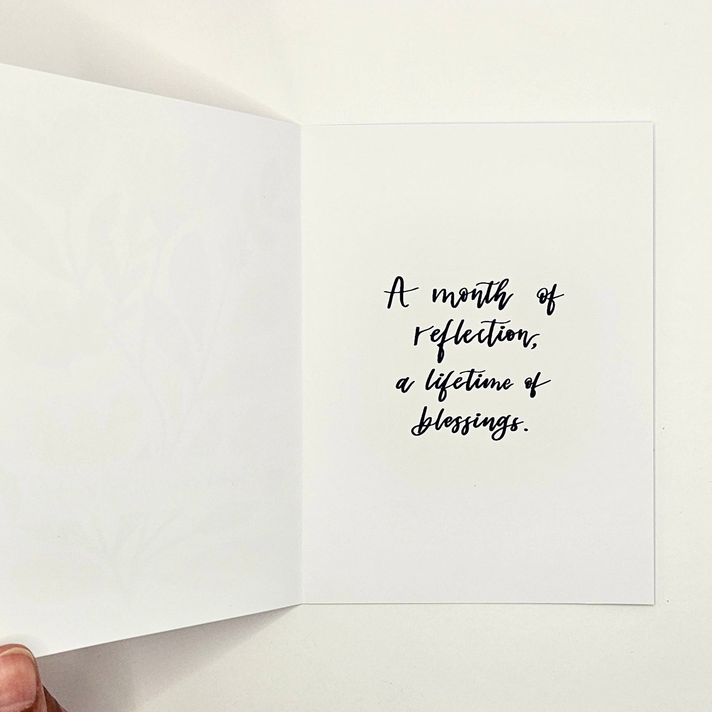 Ramadan Mubarak Greeting Card- Blue