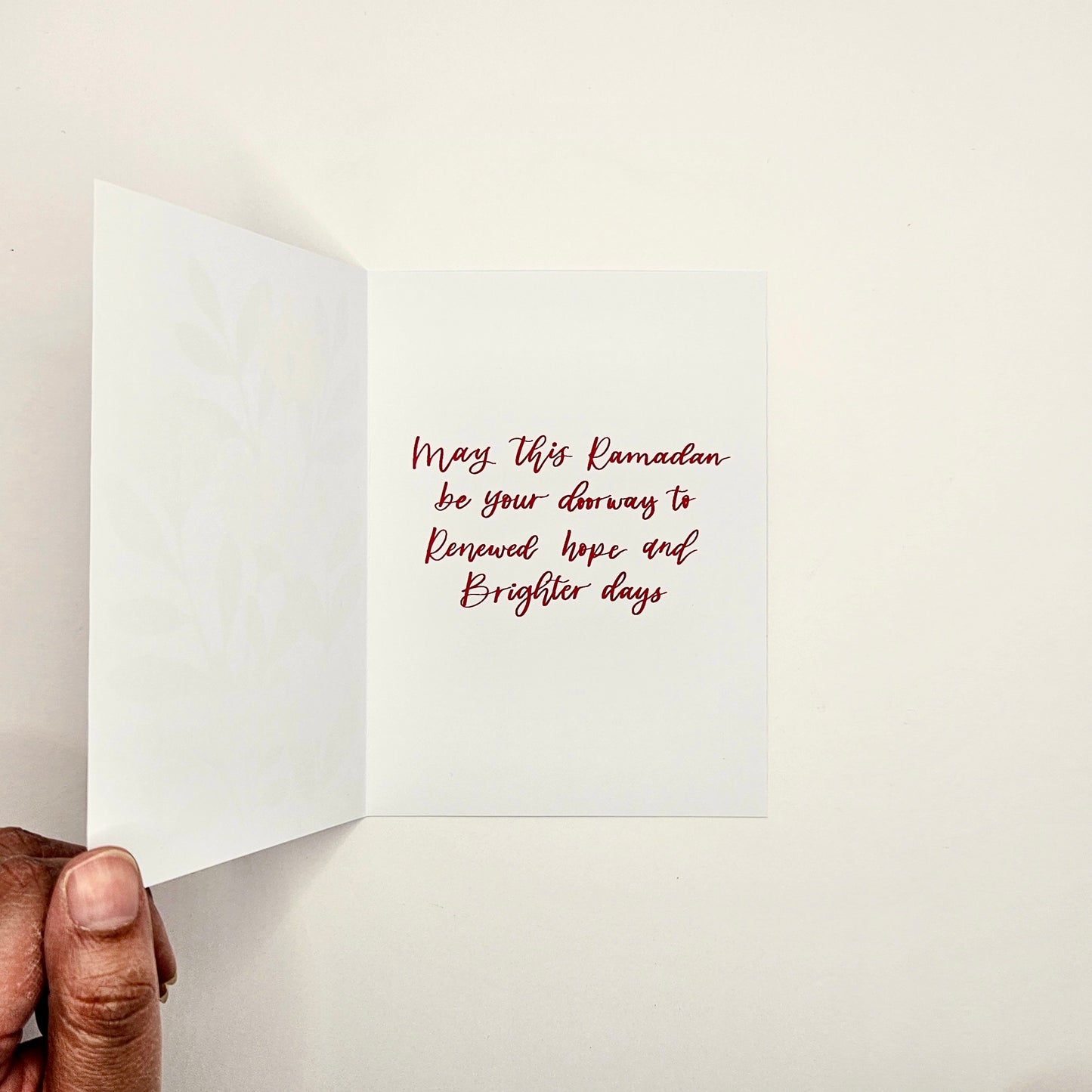 Ramadan Mubarak Greeting Card-Pink