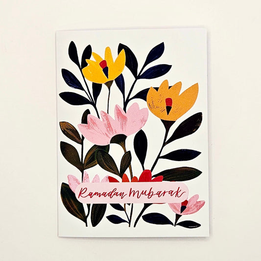Ramadan Mubarak Greeting Card-Pink