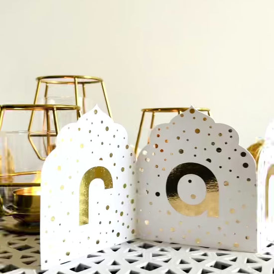 showing ramadan table banner in video