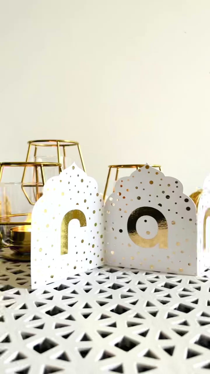 showing ramadan table banner in video